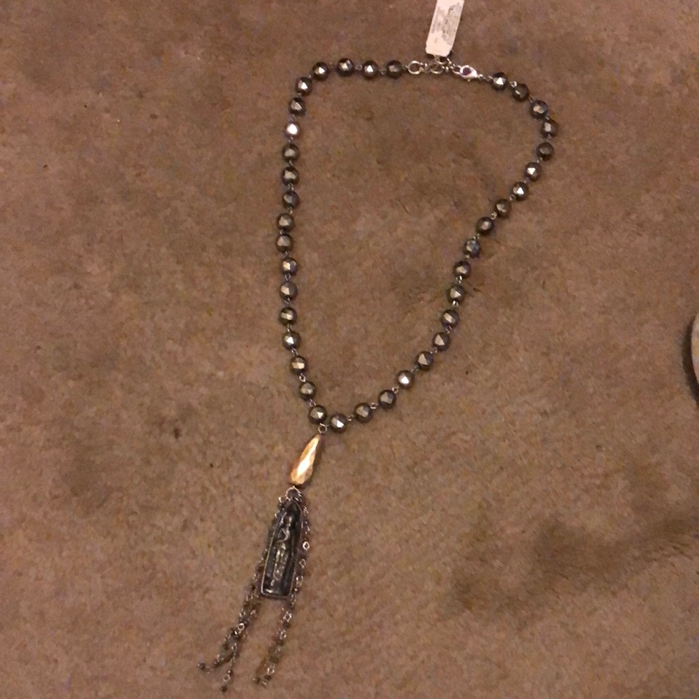 Lucky brand adjustable  long necklace two tone NWT